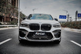 BMW X3M X3MC F97 Pre-LCI 2019 2020 2021 & X4M X4MC F98 Pre-LCI 2019 2020 2021 with Aftermarket Parts - Front Lip Pre-preg Carbon Fiber from Karbel Carbon